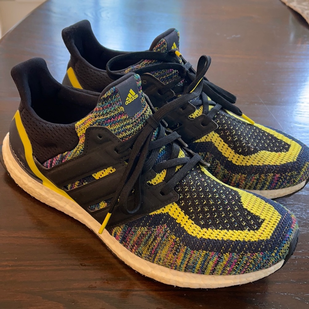 adidas Multicolor & Yellow Athletic Running Shoes